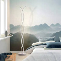 Contemporary morden art aluminum double spiral  linear LED floor lamp standing light